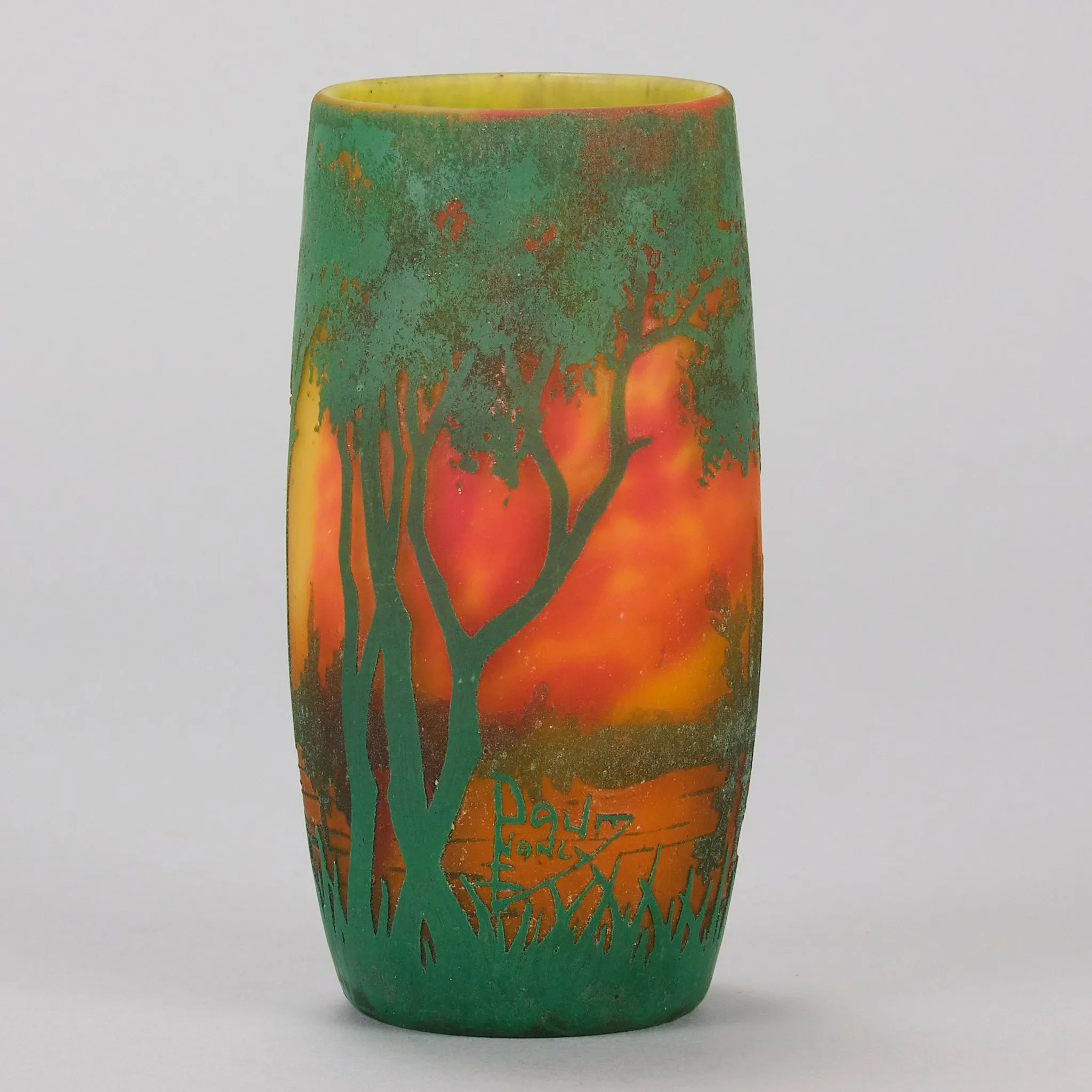 "Red Sunset Vase" by Daum Frères