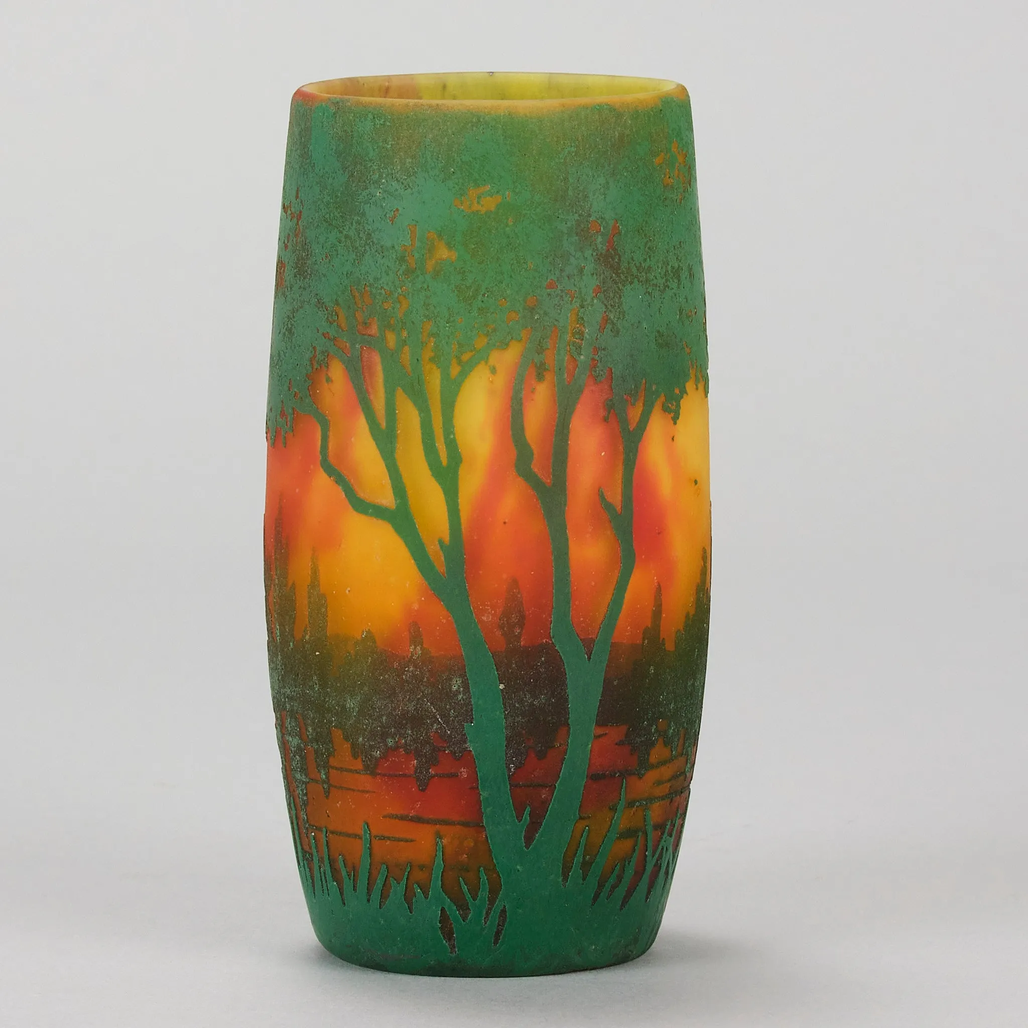 "Red Sunset Vase" by Daum Frères