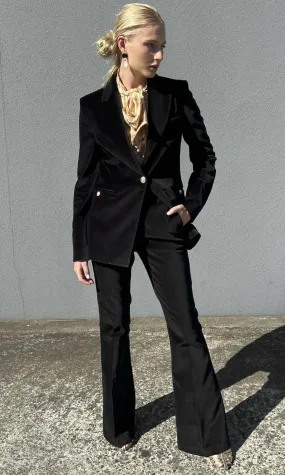 Rebecca Vallance Audrina Black Velvet blazer