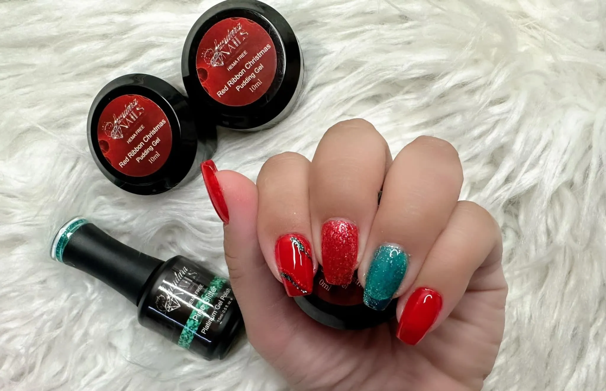 Red Ribbon Christmas (Pudding Gel Trio)