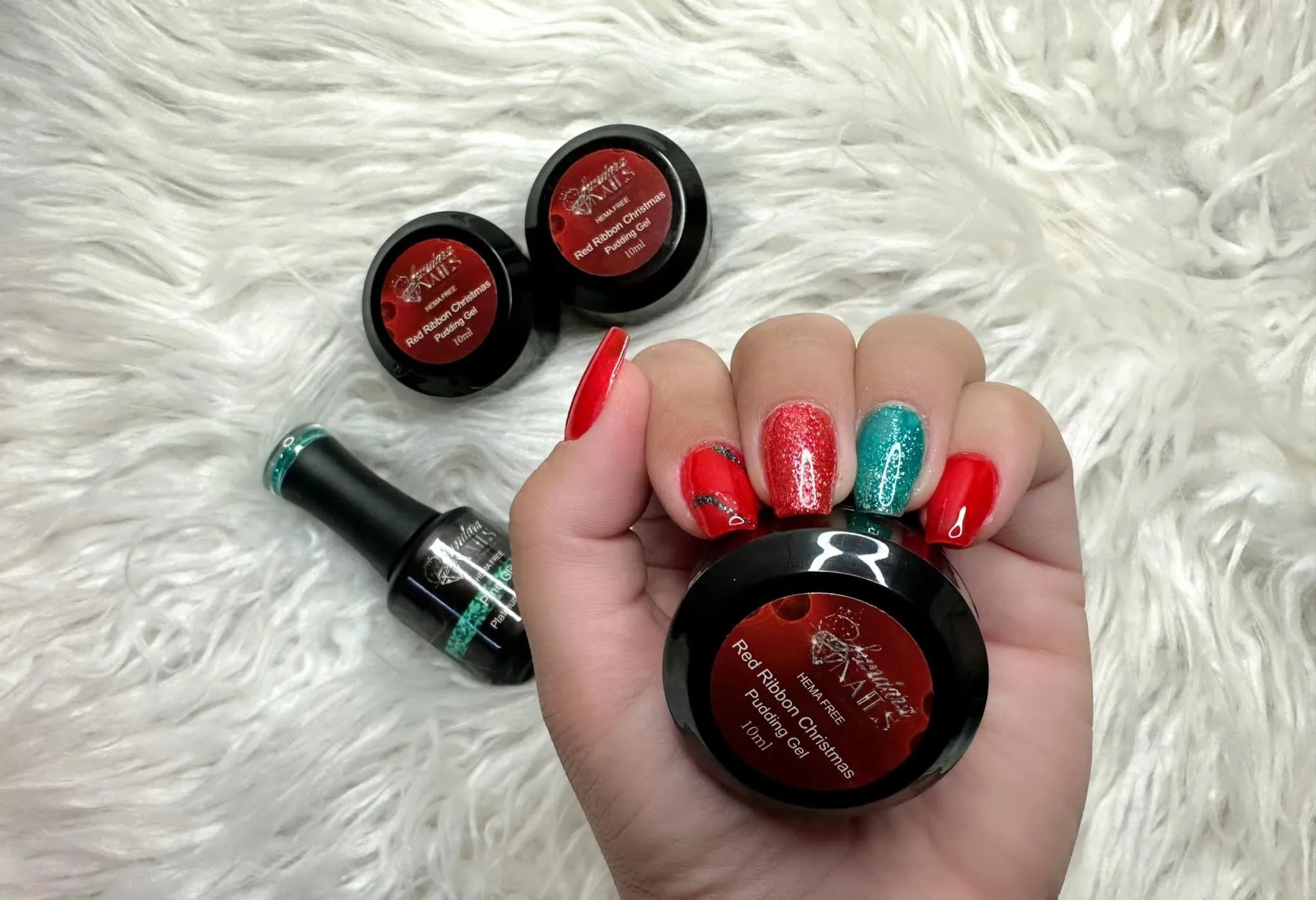 Red Ribbon Christmas (Pudding Gel Trio)