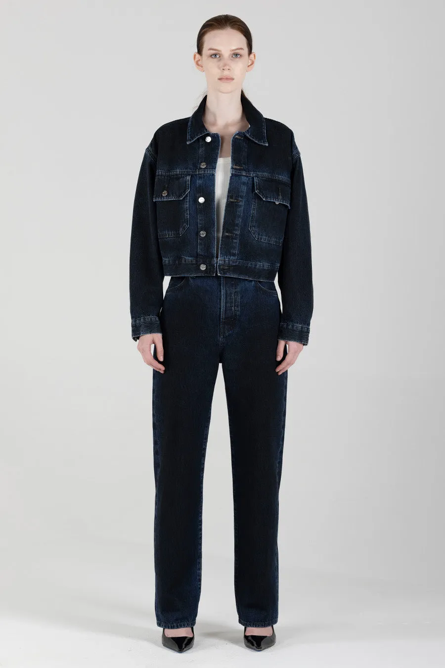 River Crop Jacket - Dark Shadow
