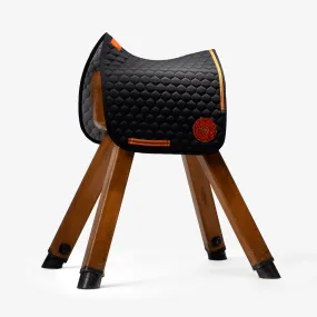 Saddle Pad Dressage in Black with attachable Patches