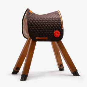 Saddle Pad Dressage in Brown with attachable Patches