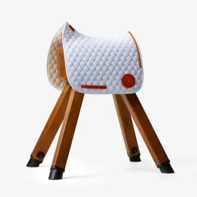 Saddle Pad Dressage in White with attachable Patches