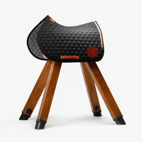 Saddle Pad Jumping in Black with attachable Patches