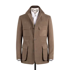 Safari Jacket in Brown Moleskin