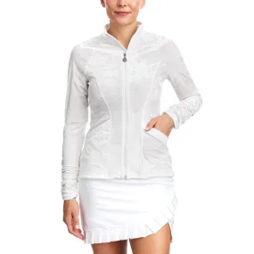 Sasha Crushed Velvet White Jacket (FINAL SALE)