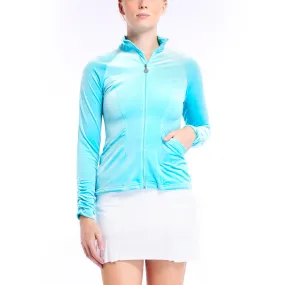 Sasha Smooth Velvet Cabo Blue Jacket (FINAL SALE)