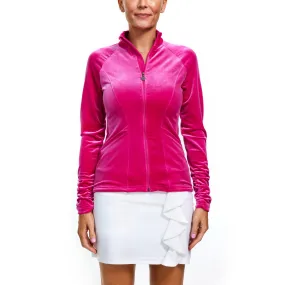 Sasha Smooth Velvet Fuchsia Jacket (FINAL SALE)