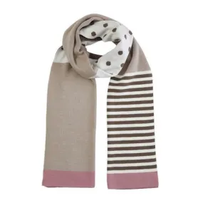 Spot and Stripe Colour Block Scarf