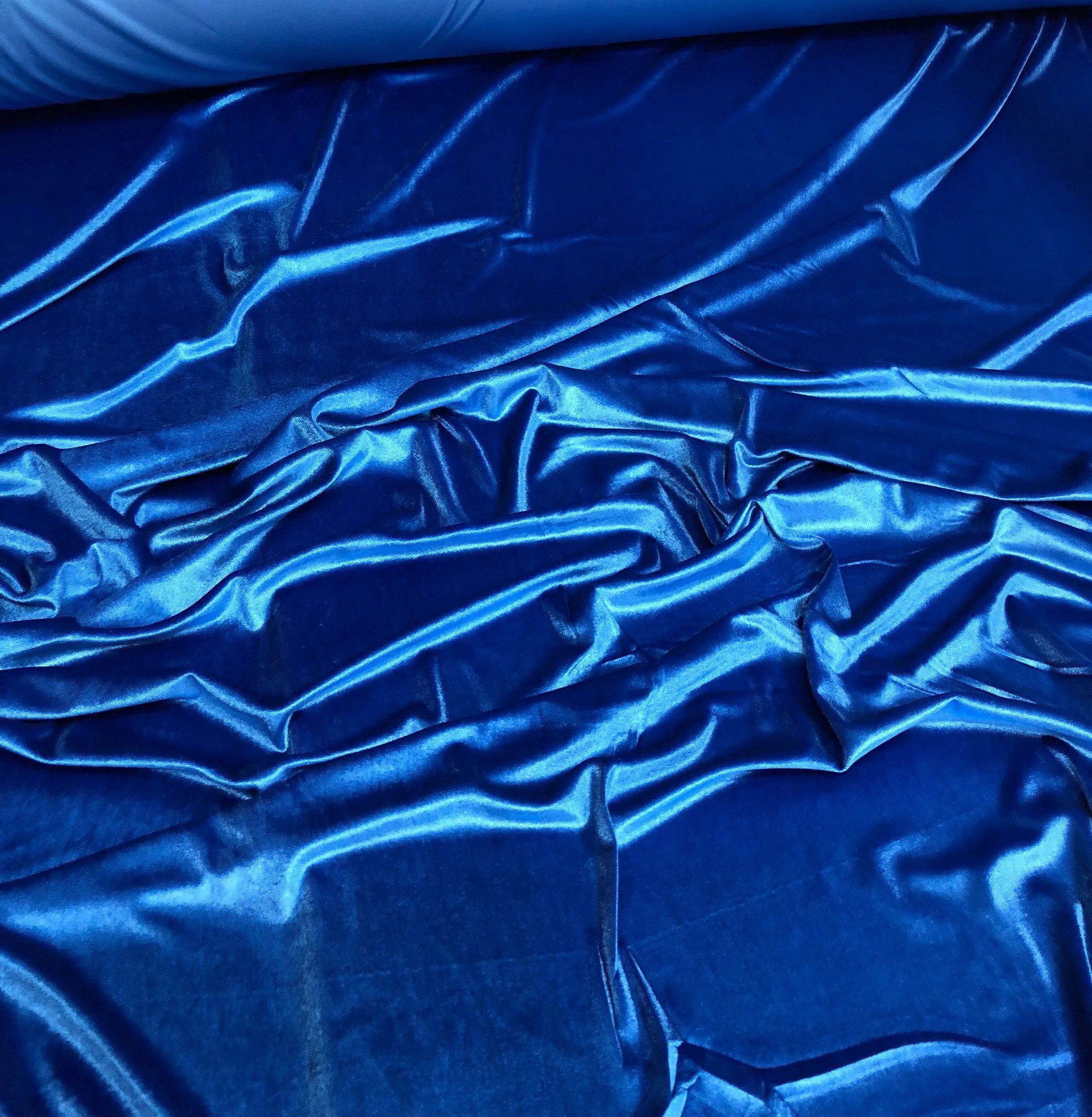 Strech velet fabric 60&quot; wide  beautiful perinkle blue   Sold by the yard