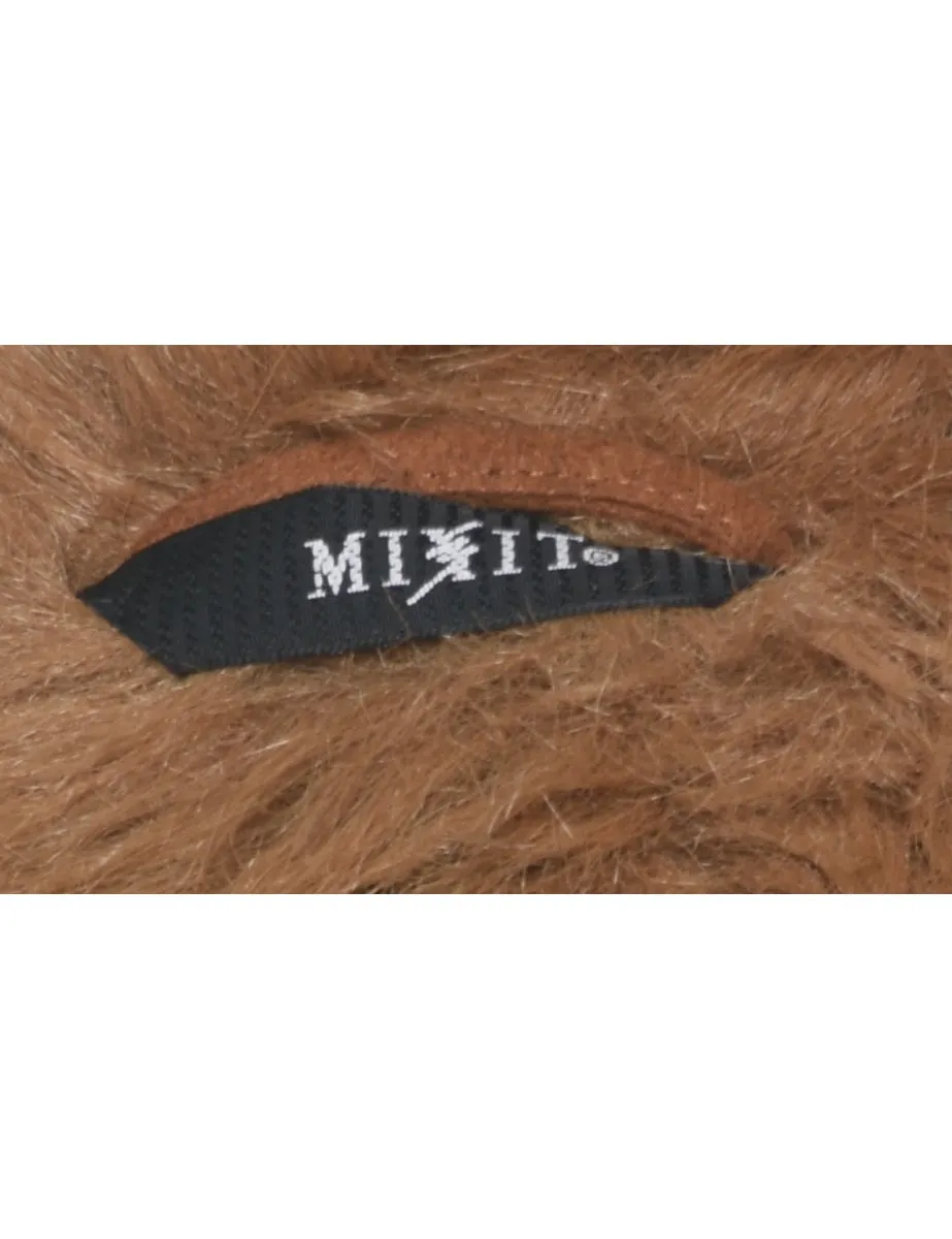Y2K Single Breasted Shearling Jacket - L